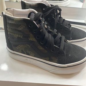 Camo vans for kids size 11